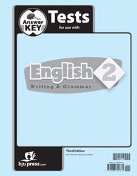 BJU English 2 Tests Answer Key (3rd ed.)