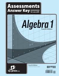 BJU Algebra 1 Assessments Answer Key, 4th ed.