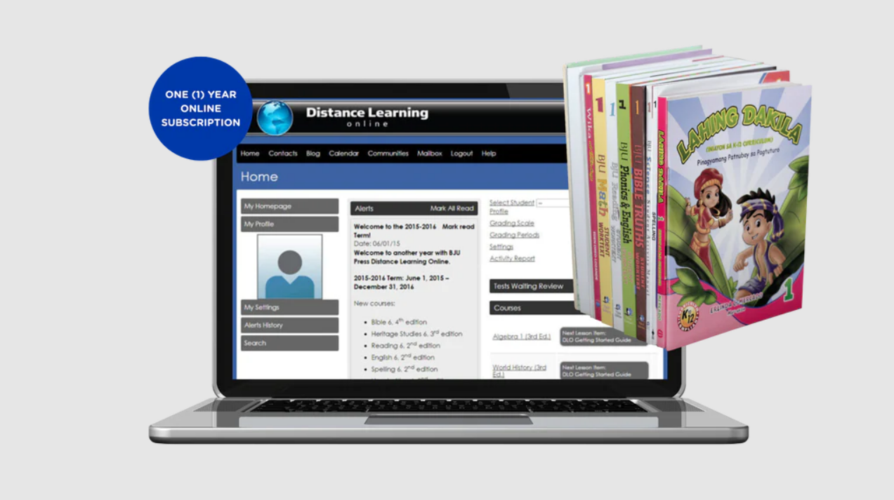 BJU Press Distance Learning Online for Grade 1 (PH Accreditation) Curriculum Bundle | Full Payment