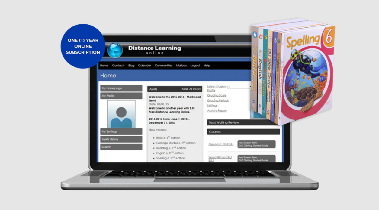 BJU Press Distance Learning Online for Grade 6 (US Accreditation) Curriculum Bundle | Full Payment