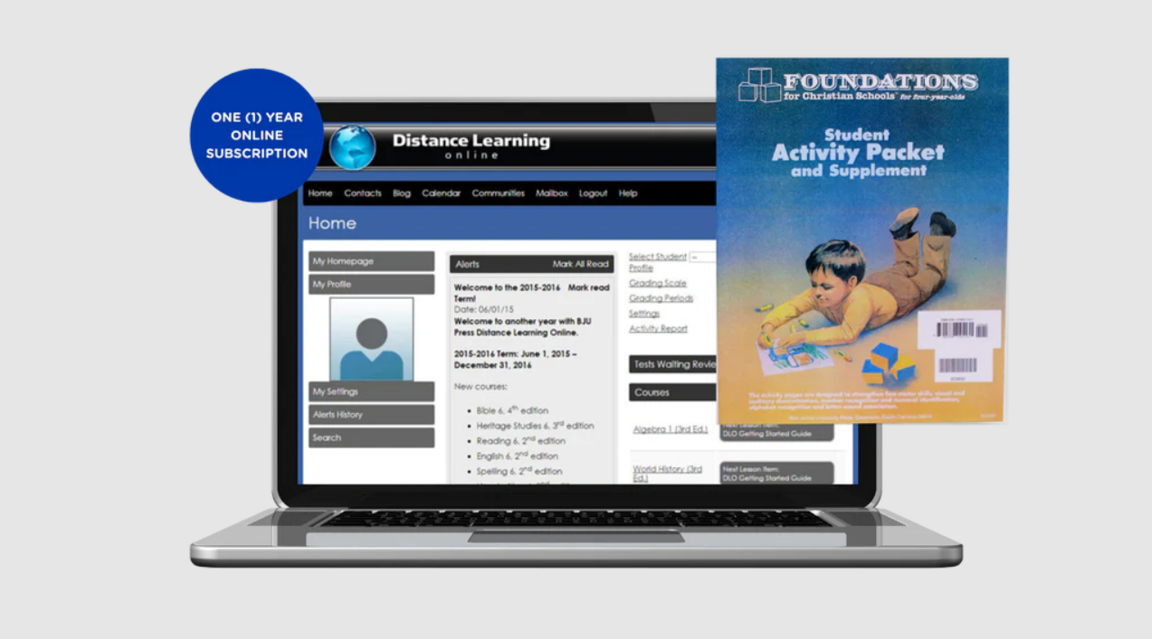 BJU Press Distance Learning Online for Pre-Kinder (US Accreditation) Curriculum Bundle | Full Payment