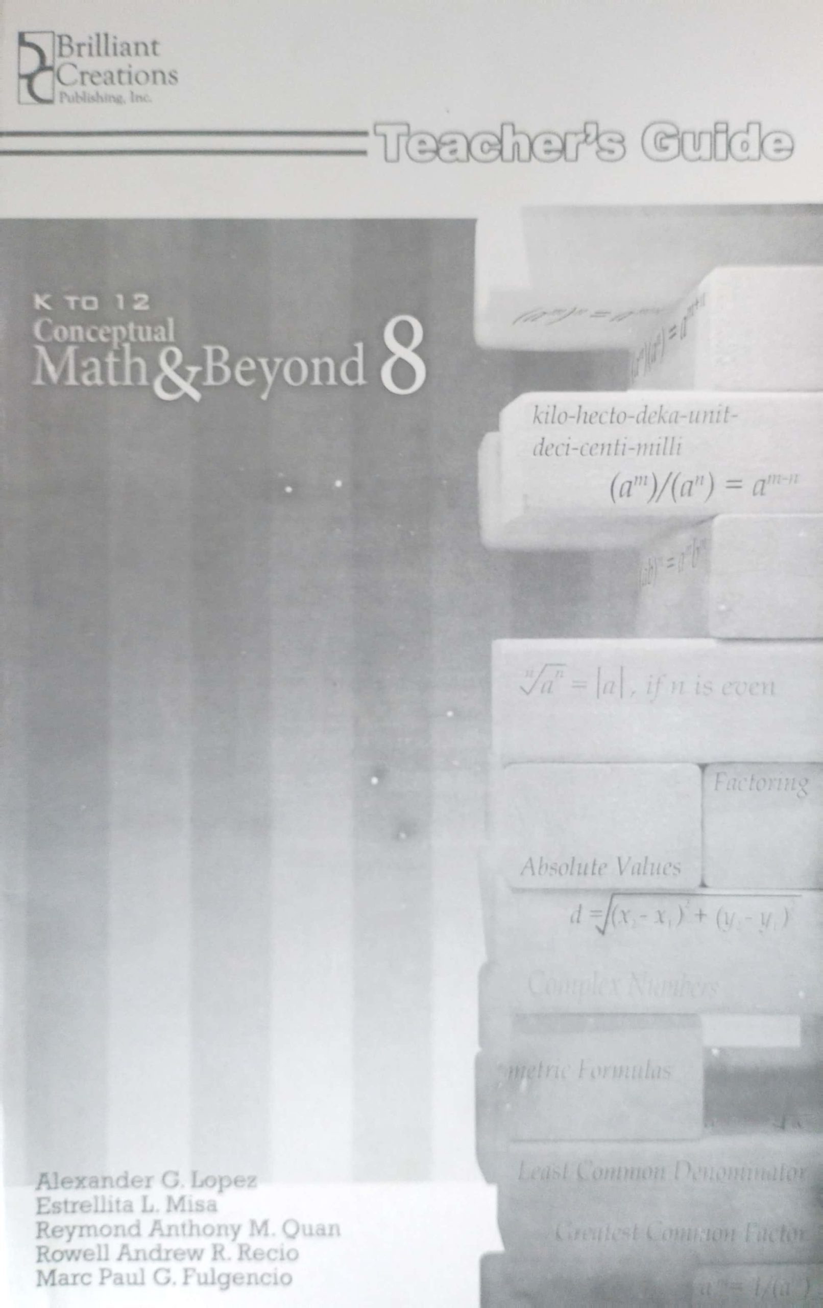 Conceptual Math & Beyond 8 Set (TB + TM)
